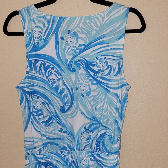 Lilly Pulitzer Blue and White Paisley Print Mini Dress Sz SM $24 - Picture 6 of 7